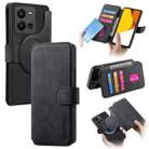 For vivo Y35 5G CaseNeo MagSafe RFID Anti-theft Retro Leather Phone Case(Black) - 1