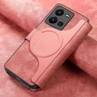 For vivo Y35 5G CaseNeo MagSafe RFID Anti-theft Retro Leather Phone Case(Pink) - 3