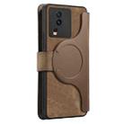 For vivo iQOO Neo7 CaseNeo MagSafe RFID Anti-theft Retro Leather Phone Case(Brown) - 3