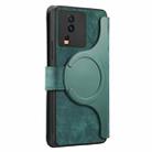 For vivo iQOO Neo7 CaseNeo MagSafe RFID Anti-theft Retro Leather Phone Case(Green) - 3