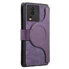 For vivo iQOO Neo7 CaseNeo MagSafe RFID Anti-theft Retro Leather Phone Case(Purple) - 3