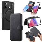 For vivo iQOO Neo8 CaseNeo MagSafe RFID Anti-theft Retro Leather Phone Case(Black) - 1