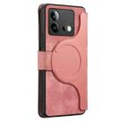 For vivo iQOO Neo8 CaseNeo MagSafe RFID Anti-theft Retro Leather Phone Case(Pink) - 3