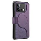 For vivo iQOO Neo8 CaseNeo MagSafe RFID Anti-theft Retro Leather Phone Case(Purple) - 3