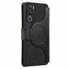 For vivo Y19s 4G CaseNeo MagSafe RFID Anti-theft Retro Leather Phone Case(Black) - 3