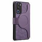 For vivo Y19s 4G CaseNeo MagSafe RFID Anti-theft Retro Leather Phone Case(Purple) - 3