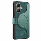 For vivo Y35+ CaseNeo MagSafe RFID Anti-theft Retro Leather Phone Case(Green) - 3