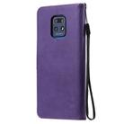 For Xiaomi Redmi 10X 5G / 10X Pro 5G Solid Color Horizontal Flip Protective Leather Case with Holder & Card Slots & Wallet & Photo Frame & Lanyard(Purple) - 3