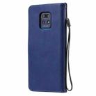 For Xiaomi Redmi 10X 5G / 10X Pro 5G Solid Color Horizontal Flip Protective Leather Case with Holder & Card Slots & Wallet & Photo Frame & Lanyard(Blue) - 3