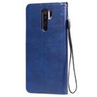 For Xiaomi Redmi 9 Solid Color Horizontal Flip Protective Leather Case with Holder & Card Slots & Wallet & Photo Frame & Lanyard(Blue) - 3