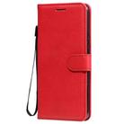 For Xiaomi Redmi 9 Solid Color Horizontal Flip Protective Leather Case with Holder & Card Slots & Wallet & Photo Frame & Lanyard(Red) - 2