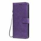 For Xiaomi Mi 10 Lite Solid Color Horizontal Flip Protective Leather Case with Holder & Card Slots & Wallet & Photo Frame & Lanyard(Purple) - 2