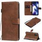 For Xiaomi Mi 10 Lite Solid Color Horizontal Flip Protective Leather Case with Holder & Card Slots & Wallet & Photo Frame & Lanyard(Brown) - 1