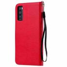 For Huawei Enjoy Z Solid Color Horizontal Flip Protective Leather Case with Holder & Card Slots & Wallet & Photo Frame & Lanyard(Red) - 3