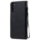 For Huawei Enjoy Z Solid Color Horizontal Flip Protective Leather Case with Holder & Card Slots & Wallet & Photo Frame & Lanyard(Black) - 3