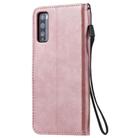 For Huawei Enjoy Z Solid Color Horizontal Flip Protective Leather Case with Holder & Card Slots & Wallet & Photo Frame & Lanyard(Rose Gold) - 3