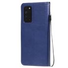 For Huawei Honor X10 Solid Color Horizontal Flip Protective Leather Case with Holder & Card Slots & Wallet & Photo Frame & Lanyard(Blue) - 3