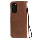 For Huawei Honor X10 Solid Color Horizontal Flip Protective Leather Case with Holder & Card Slots & Wallet & Photo Frame & Lanyard(Brown) - 3