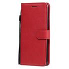 For Huawei Honor X10 Solid Color Horizontal Flip Protective Leather Case with Holder & Card Slots & Wallet & Photo Frame & Lanyard(Red) - 2