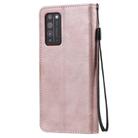 For Huawei Honor X10 Solid Color Horizontal Flip Protective Leather Case with Holder & Card Slots & Wallet & Photo Frame & Lanyard(Rose Gold) - 3