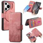 For Huawei Pura 70 CaseNeo MagSafe RFID Anti-theft Retro Leather Phone Case(Pink) - 1