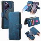 For Huawei Pura 70 Pro CaseNeo MagSafe RFID Anti-theft Retro Leather Phone Case(Blue) - 1