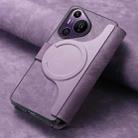 For Huawei Pura 70 Pro CaseNeo MagSafe RFID Anti-theft Retro Leather Phone Case(Purple) - 3