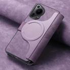 For Huawei Pura 70 Ultra CaseNeo MagSafe RFID Anti-theft Retro Leather Phone Case(Purple) - 3