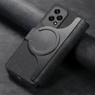 For Honor 200 Lite Global CaseNeo MagSafe RFID Anti-theft Retro Leather Phone Case(Black) - 3