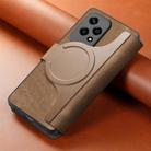 For Honor 200 Lite Global CaseNeo MagSafe RFID Anti-theft Retro Leather Phone Case(Brown) - 3