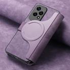 For Honor 200 Lite Global CaseNeo MagSafe RFID Anti-theft Retro Leather Phone Case(Purple) - 3