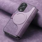 For Honor 90 CaseNeo MagSafe RFID Anti-theft Retro Leather Phone Case(Purple) - 3