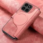 For Honor X6a CaseNeo MagSafe RFID Anti-theft Retro Leather Phone Case(Pink) - 3
