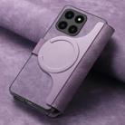 For Honor X6a CaseNeo MagSafe RFID Anti-theft Retro Leather Phone Case(Purple) - 3
