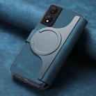 For Honor X7b CaseNeo MagSafe RFID Anti-theft Retro Leather Phone Case(Blue) - 3