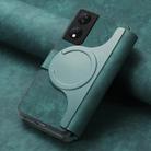 For Honor X7b CaseNeo MagSafe RFID Anti-theft Retro Leather Phone Case(Green) - 3