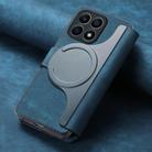 For Honor X8a CaseNeo MagSafe RFID Anti-theft Retro Leather Phone Case(Blue) - 3