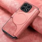 For Honor X8a CaseNeo MagSafe RFID Anti-theft Retro Leather Phone Case(Pink) - 3