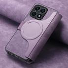 For Honor X8a CaseNeo MagSafe RFID Anti-theft Retro Leather Phone Case(Purple) - 3