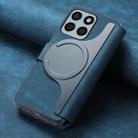 For Honor X8b CaseNeo MagSafe RFID Anti-theft Retro Leather Phone Case(Blue) - 3