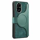 For Honor 200 Pro CaseNeo MagSafe RFID Anti-theft Retro Leather Phone Case(Green) - 3