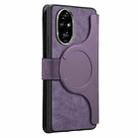 For Honor 200 Pro CaseNeo MagSafe RFID Anti-theft Retro Leather Phone Case(Purple) - 3