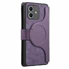 For Honor Play6C CaseNeo MagSafe RFID Anti-theft Retro Leather Phone Case(Purple) - 3