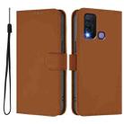 For vivo Y30 4G Global Skin Feel Solid Color Leather Phone Case with Lanyard(Brown) - 2