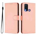 For vivo Y30 4G Global Skin Feel Solid Color Leather Phone Case with Lanyard(Pink) - 2