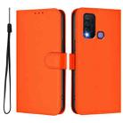 For vivo Y30 4G Global Skin Feel Solid Color Leather Phone Case with Lanyard(Orange) - 2