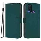 For vivo Y30 4G Global Skin Feel Solid Color Leather Phone Case with Lanyard(Dark Green) - 2