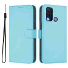 For vivo Y30 4G Global Skin Feel Solid Color Leather Phone Case with Lanyard(Sky Blue) - 2