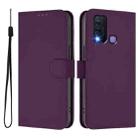 For vivo Y30 4G Global Skin Feel Solid Color Leather Phone Case with Lanyard(Violet) - 2