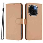 For vivo iQOO Z9s Pro 5G India Skin Feel Solid Color Leather Phone Case with Lanyard(Nude) - 2